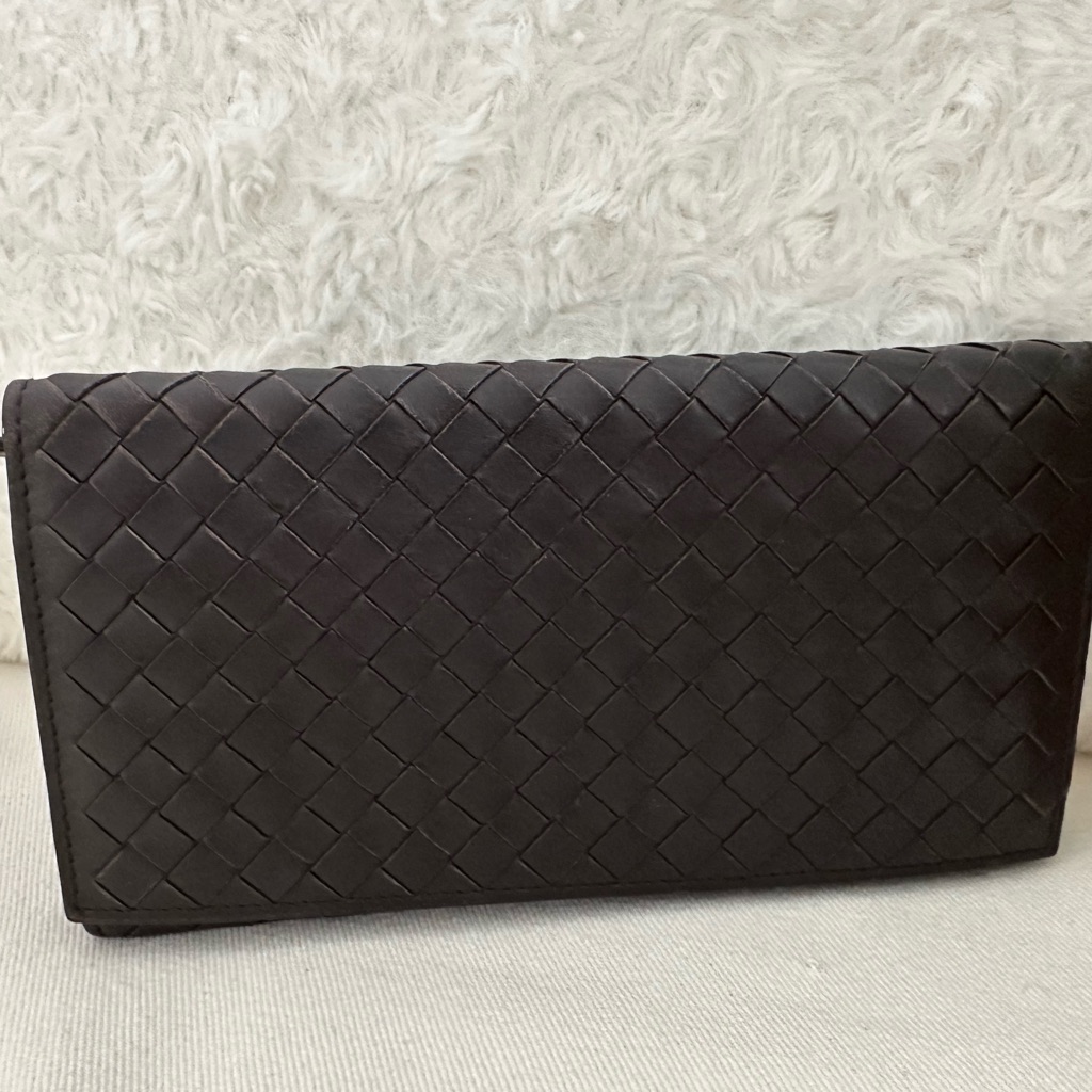 Bottega Veneta Black Woven Wallet